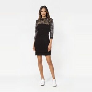 ⚫️ ZARA COCKTAIL DRESS SIZE S lace black dress NEW